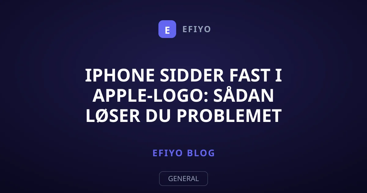 iPhone sidder fast i Apple-logo: Sådan løser du problemet